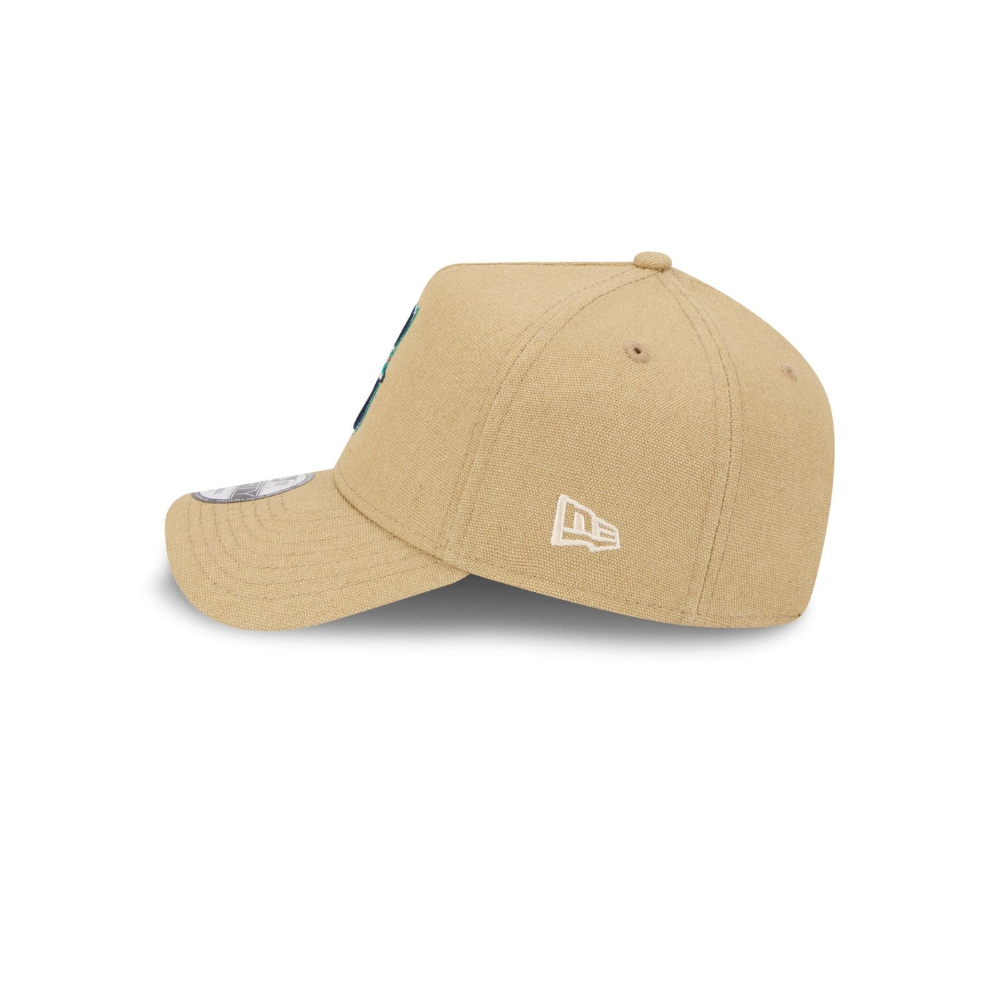 Seattle Mariners Logo Essentials Khaki 9FORTY A-Frame Snapback Hat