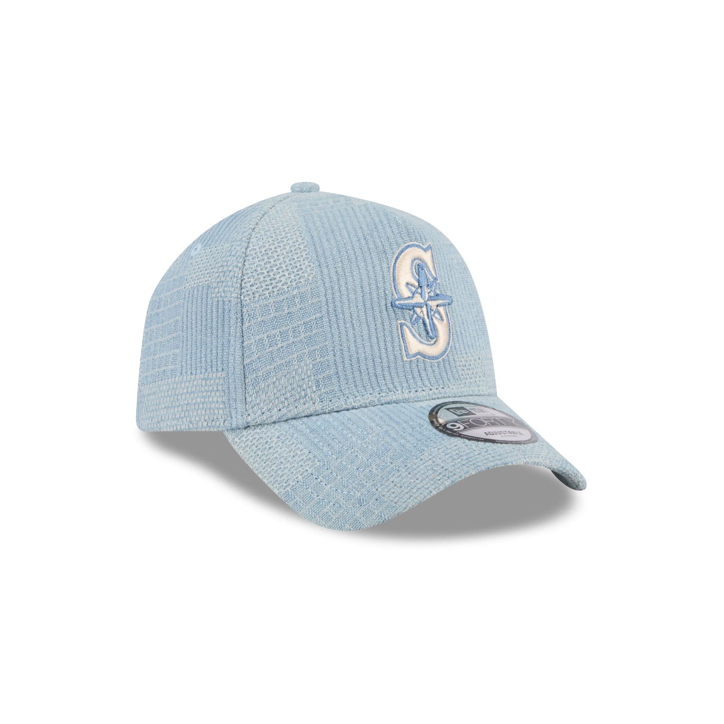 Seattle Mariners Logo Essentials Denim 9FORTY A-Frame Snapback Hat