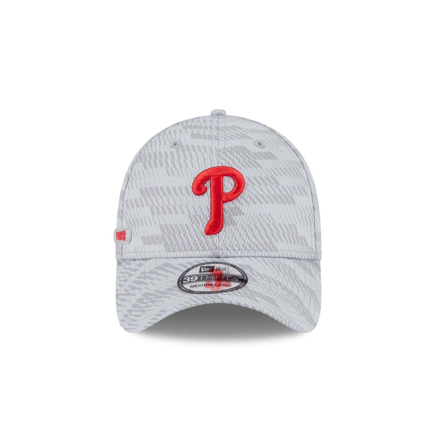 Philadelphia Phillies 2025 Clubhouse Gray 39THIRTY Stretch Fit
