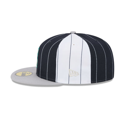 Seattle Mariners Pinstripe League Pin 59FIFTY Fitted Hat