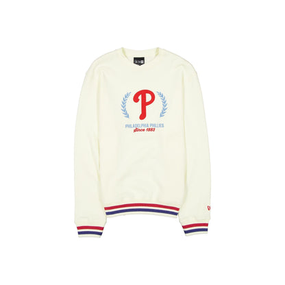 Philadelphia Phillies Throwback Chrome White Crewneck