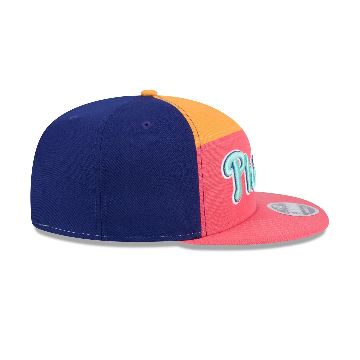 Philadelphia Phillies Coral Split Panel 9FIFTY Snapback Hat