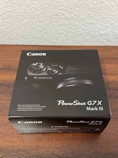 Canon PowerShot G7 X Mark lll 20.1MP Point & Shoot Digital Camera Black US *NEW*